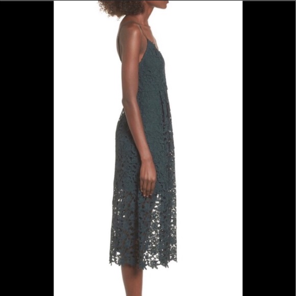 Astr The Label Lace Midi Dress, Green - Picture 4 of 6